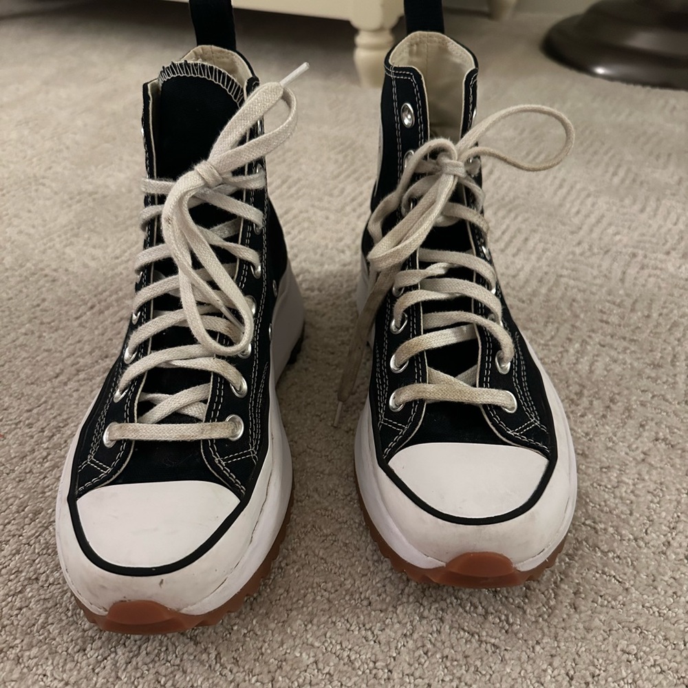 Platform black high tops